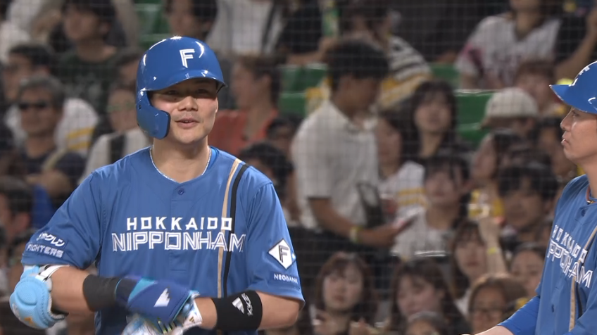 2回表・F清宮幸太郎 ショートの後ろに落ちるポテンヒット!!