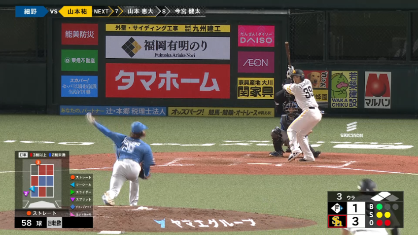 3回裏・H山本祐大 足で内野安打をもぎ取る!!