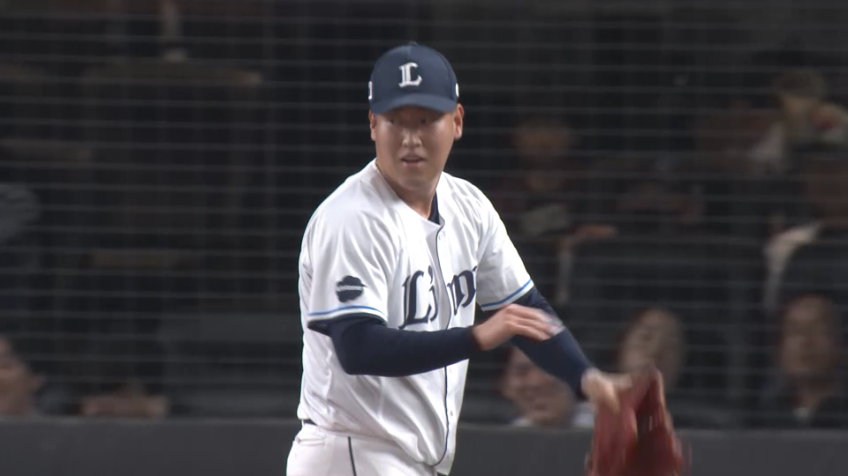 5回表・L上田大河 味方の守備に助けられながらプロ初勝利!!