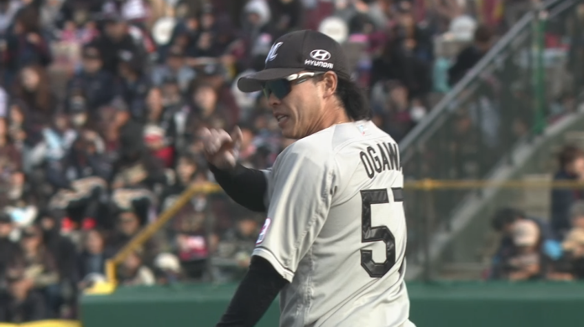 8回裏・M小川龍成 見事な反応でジャンピングキャッチ!!