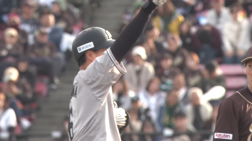 9回表・M西川史礁 バットが折れながらもレフト前に運ぶタイムリーでこの回逆転!!
