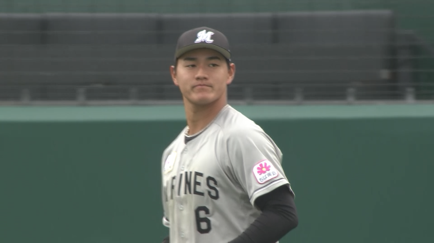 6回裏・M西川史礁 ライン際に落ちそうな打球をダイビングキャッチ!!
