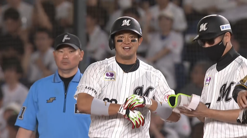 5回裏・M佐藤都志也 4試合連続安打!! センター前へのヒットを放つ!!