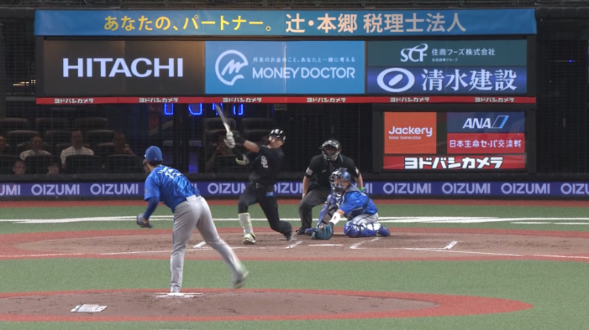 2回裏・L源田壮亮 ライト線へのタイムリー2ベースヒットで先制!!