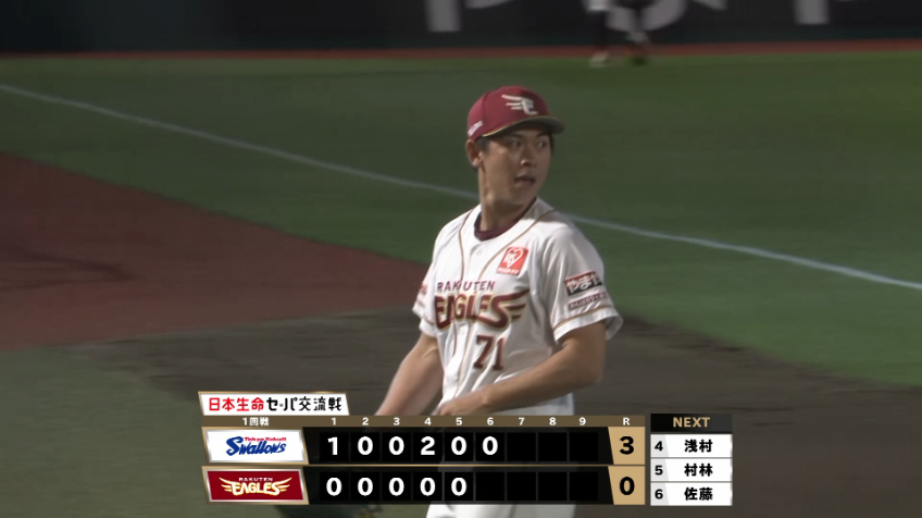 6回表・E柴田大地 古巣相手に3者凡退の好投!!