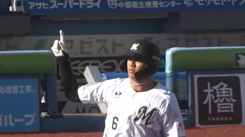 8回裏・M西川史礁 1点差に迫る逆方向への第5号ホームラン!!