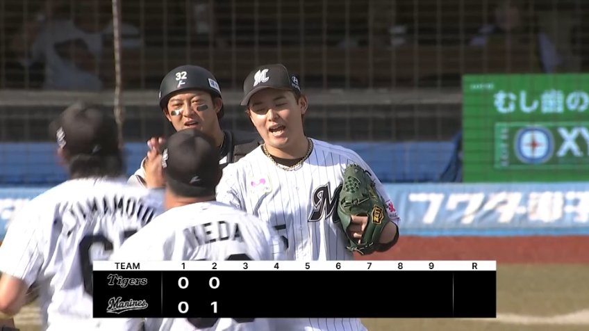 9回表・M横山陸人 チーム月間最多の11セーブ!! ピンチを招くも最後は三振で締める!!