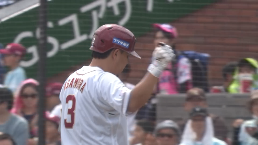 4回裏・E浅村栄斗 4番の仕事!! レフトへの同点タイムリーヒット!!