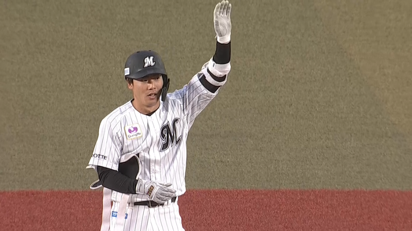 1回裏・M友杉篤輝 2年ぶりの1番!! レフトへの2ベースで初回からチャンス!!