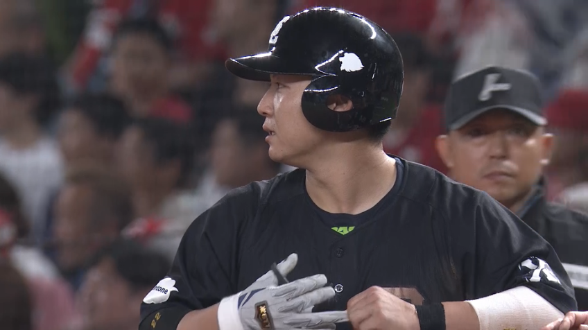 5回裏・L古賀悠斗 レフトへのタイムリーヒット!!