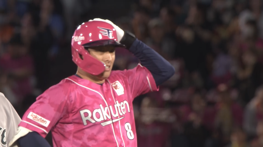 5回裏・E辰己涼介 鋭い打球の2ベースヒットでチャンスメイク!!
