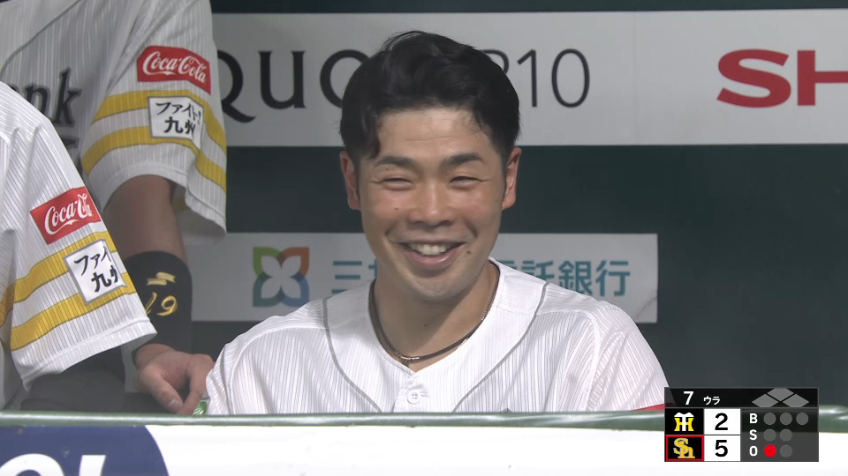 7回裏・H近藤健介 2打席連続!! ライトスタンドへ一直線に運ぶ2ランHR!!