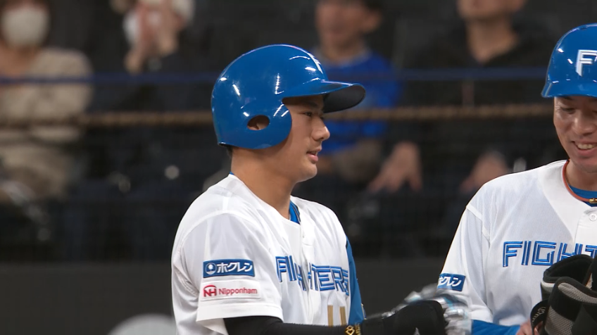 7回裏・F大塚瑠晏 センターへ弾き返すヒットでプロ初の猛打賞!!