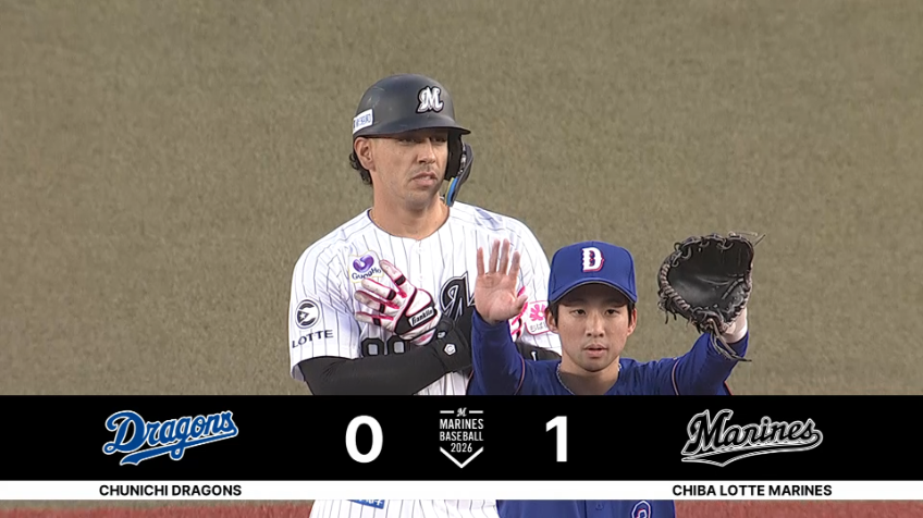 1回裏・Mソト 三遊間を破るタイムリーヒットで先制!!