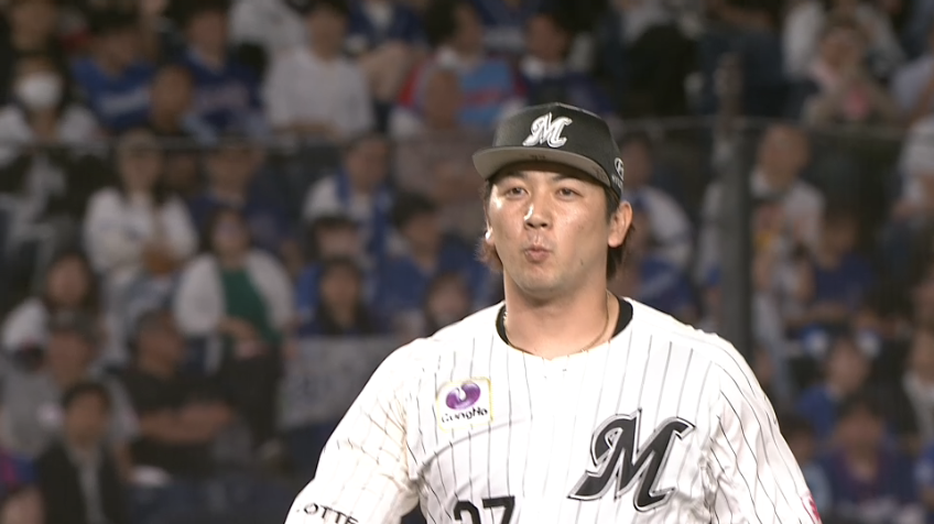 6回表・M小野郁 ワンポイント登板で強打者から三振を奪う!!