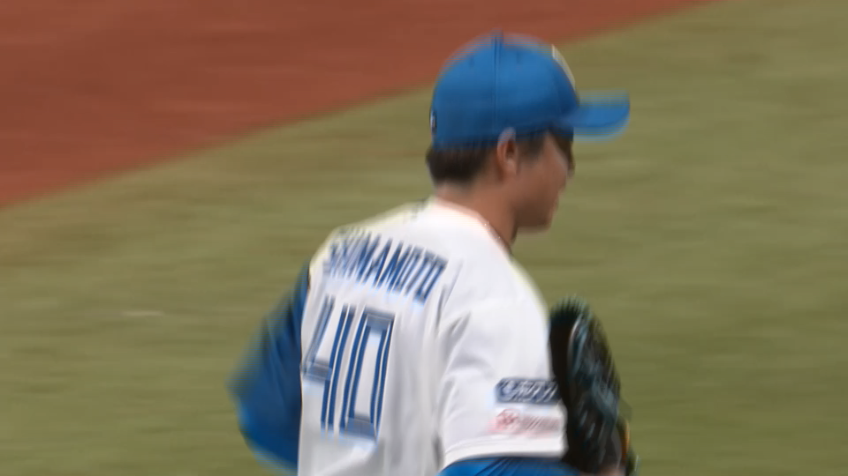 7回表・F島本浩也 完璧なクロスファイアでこの回を0に抑える!!