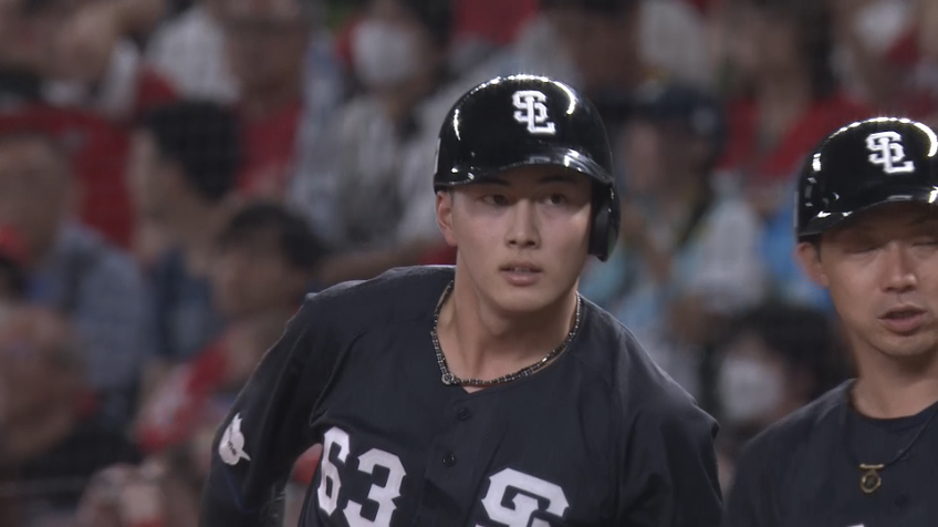 5回裏・L長谷川信哉 マーベラス!! 点差を広げるレフトへのタイムリーヒット!!