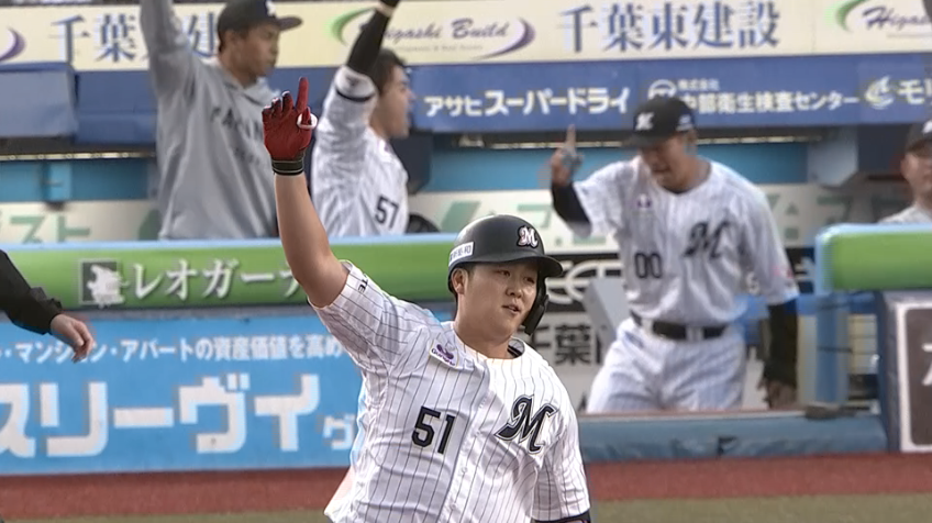 2回裏・M山口航輝 センターへ先制のソロホームランを放つ!!