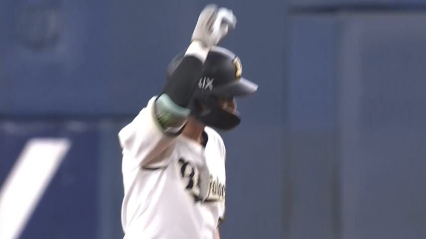 6回裏・B西川龍馬 レフトの頭を超えるタイムリー2ベース!!