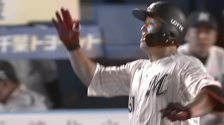 8回裏・M山口航輝 レフトポール際へ飛び込む勝ち越し2ランHR!!