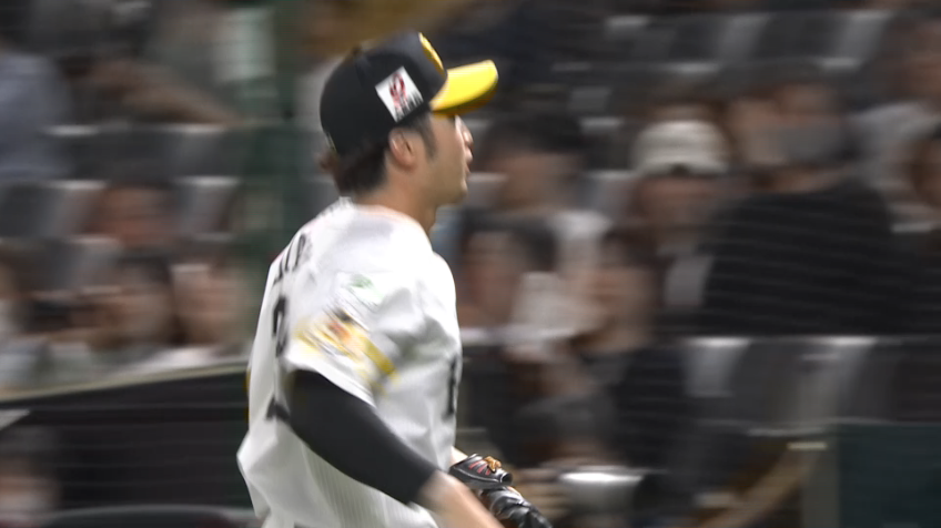 2回表・H廣瀬隆太 ナイスプレー!! ファーストへの強い打球を上手く止める!!