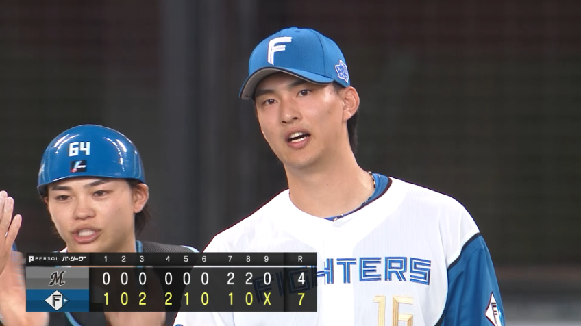 9回表・F達孝太 プロ初セーブを記録!!