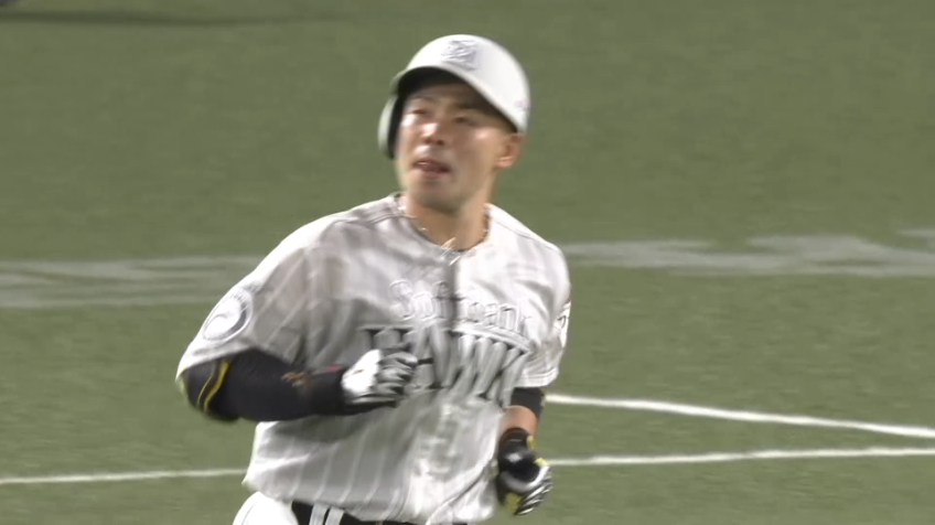 6回裏・H近藤健介 左中間スタンドへのソロホームランを放つ!!