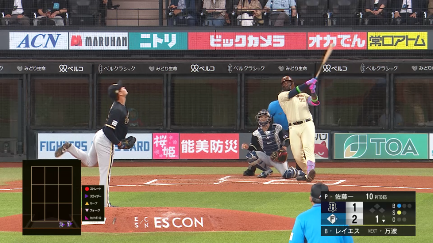 1回裏・Fレイエス まさかの3者連続ホームラン!!