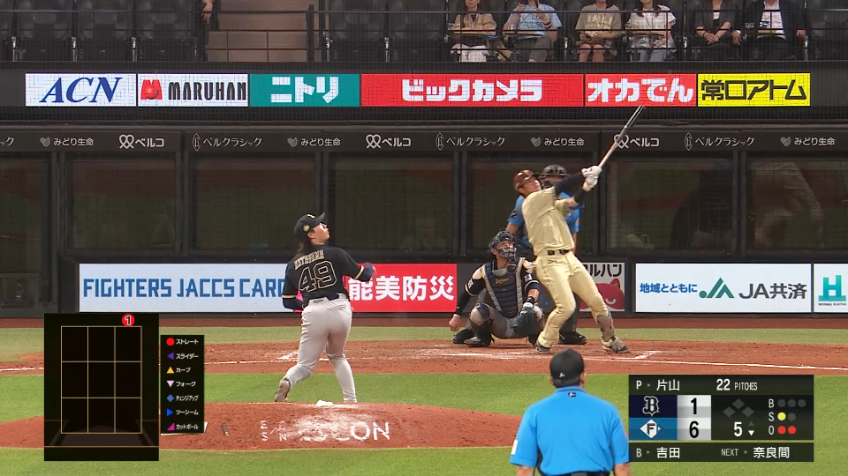 5回裏・F吉田賢吾 絶好調の男がレフトスタンドへ確信のホームラン!!