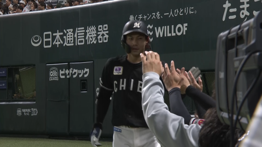 1回表・M藤原恭大 初回先頭打者ホームランで先制!!