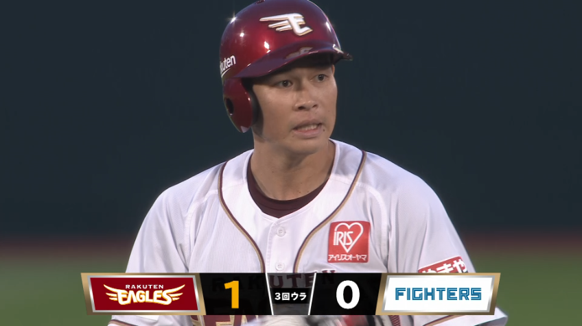 3回裏・E中島大輔 ライトへの先制タイムリー2ベースヒット!!