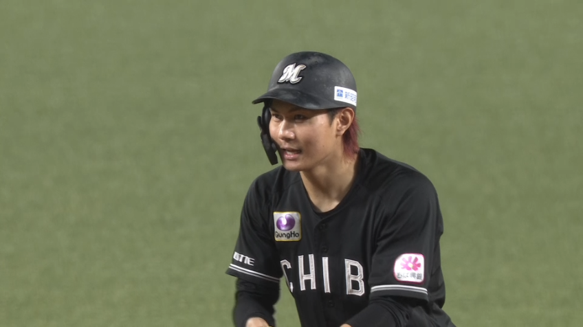 3回裏・M藤原恭大 変化球をうまく捉えてフェンス直撃の2点タイムリー2ベースヒット!!