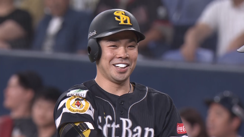 3回表・H近藤健介 センターへ逆転のタイムリーヒットを放つ!!