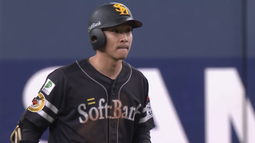 6回表・H柳町達 レフトへのタイムリーヒットで勝ち越し!!