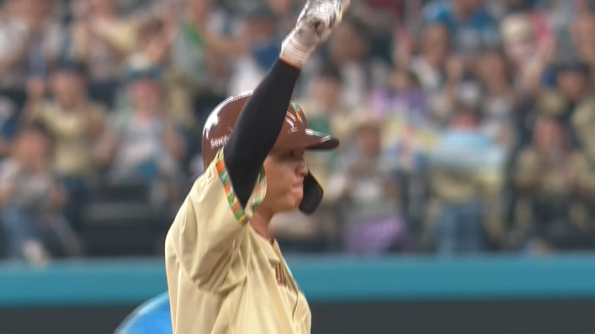 2回裏・F郡司裕也 先制タイムリー2ベースヒット!!