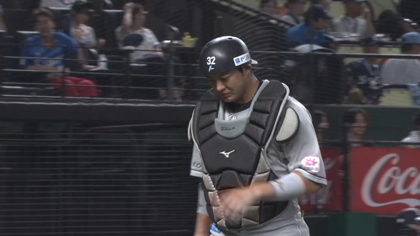 3回裏・M佐藤都志也 完璧な送球で盗塁を阻止!!