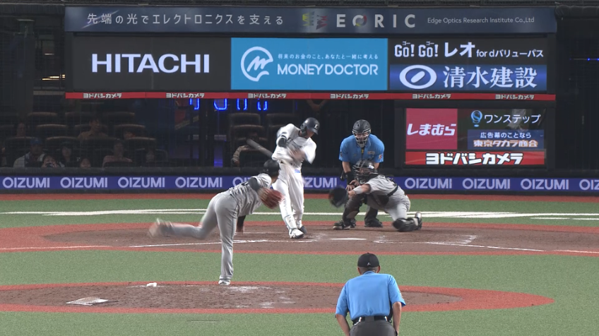 8回裏・L西川愛也 ライトへの2点タイムリー3ベースを放つ!!