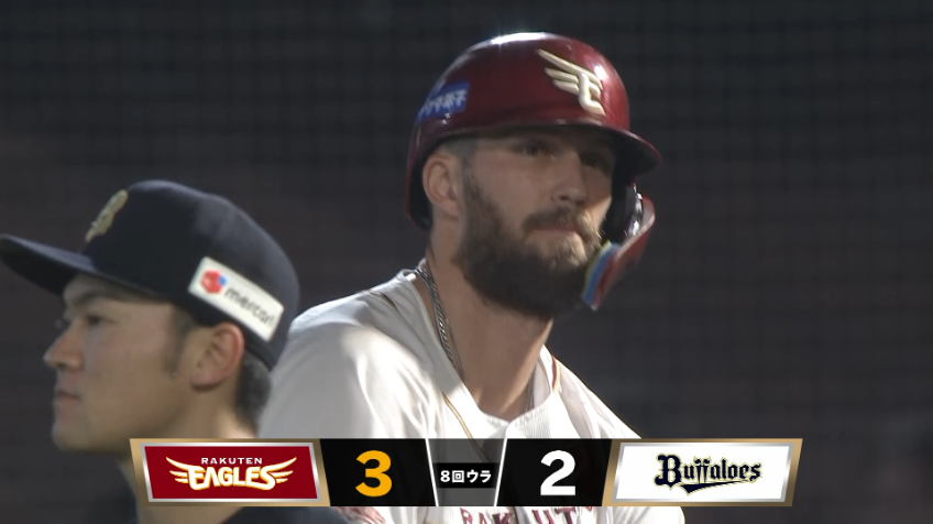 8回裏・Eマッカスカー 勝ち越しタイムリーヒット!!