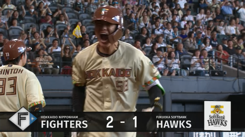 5回表・F奈良間大己 チームを勢いづける一発!! レフトスタンドへの勝ち越しHR!!