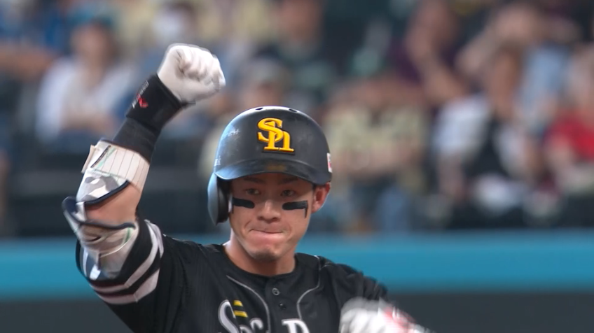 7回表・H牧原大成 チャンスを逃さない!! タイムリー2ベースで勝ち越しに成功!!