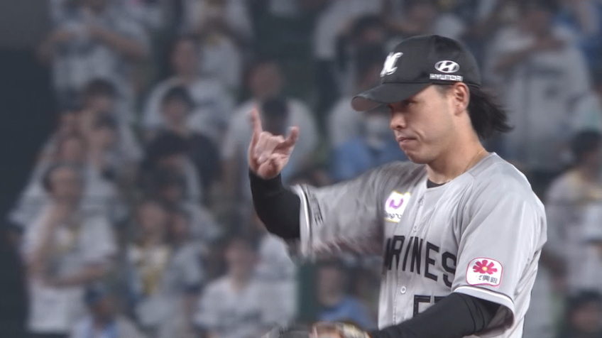 3回裏・M小川龍成 外野に抜けそうな打球に追いつき素早い送球!!