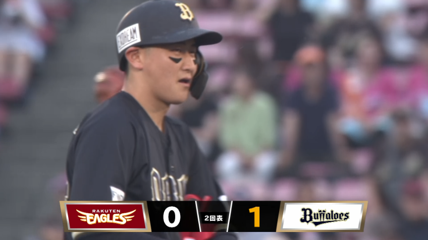 2回表・B紅林弘太郎 逆方向へタイムリー2ベースを放ち先制!!