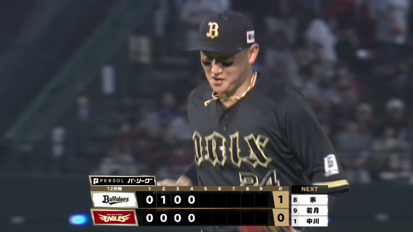 4回裏・B紅林弘太郎 倒れながらも素早い送球でダブルプレーに!!