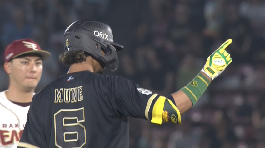 6回表・B宗佑磨 レフト線への2点タイムリー2ベースですぐさま同点!!