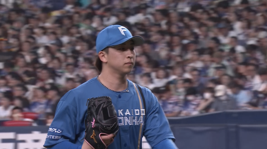 7回裏・F細野晴希 ピンチで三振を奪い7回無失点の好投!!