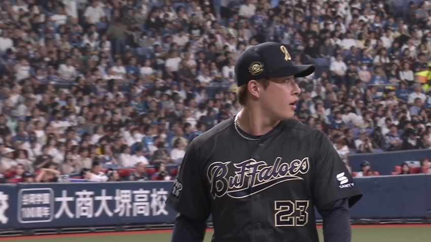 6回表・B吉田輝星 見事な直球で三振を奪い3者凡退に抑える!!