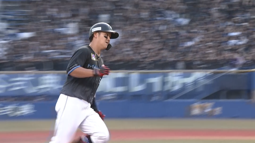 3回裏・M山口航輝 弾丸ライナーでレフトスタンドへのソロホームラン!!