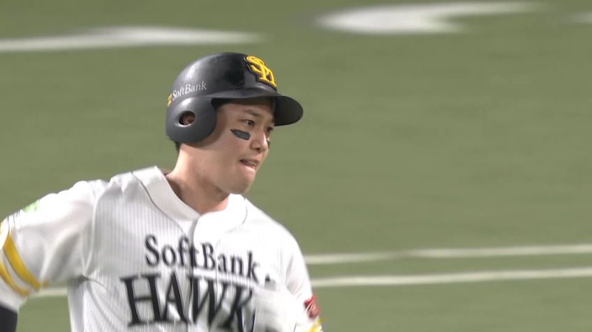 2回裏・H栗原陵矢 キング独走!! 左中間への第28号ソロアーチを放つ!!