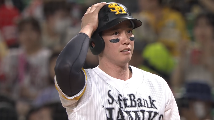 3回裏・H栗原陵矢 鷹の4番!! ライトへのタイムリーヒットを放つ!!