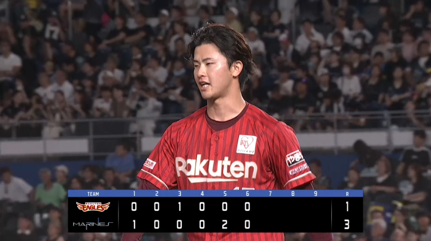 6回裏・E古謝樹 この回3者連続三振を奪う!!